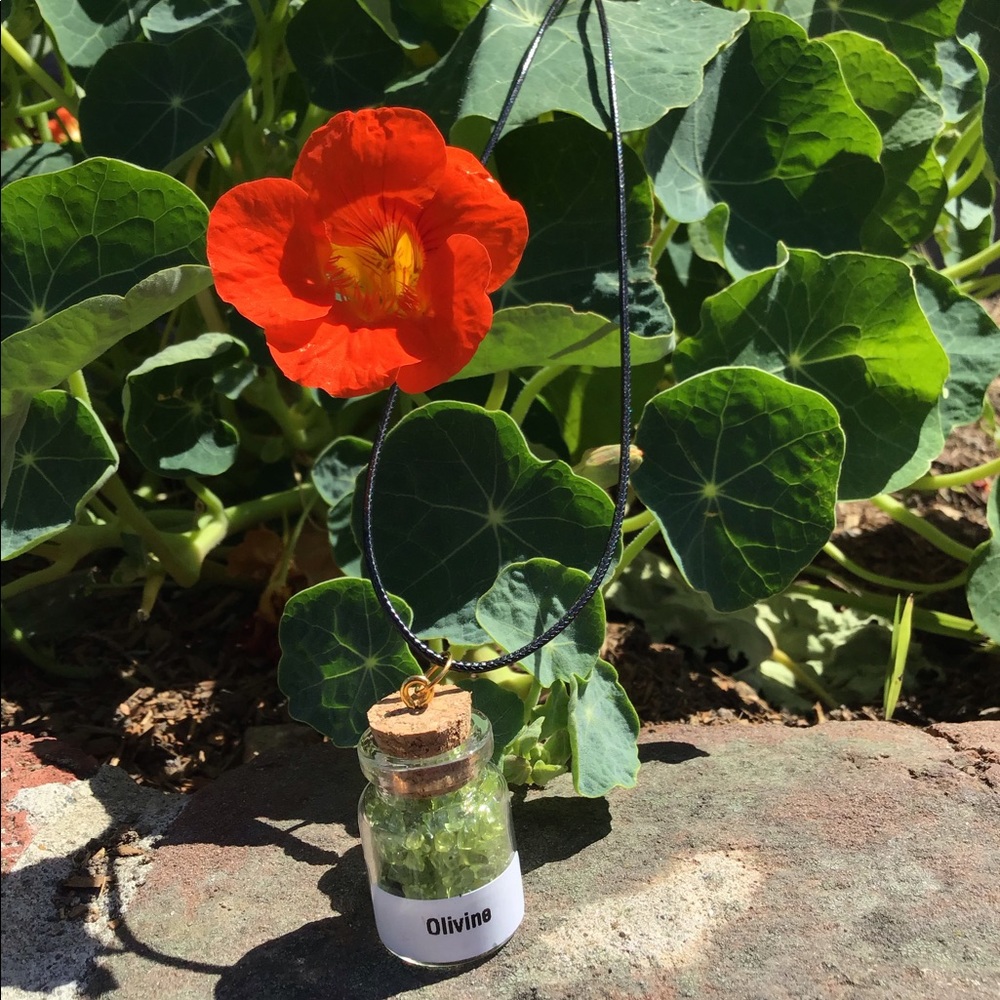 Crystals (Olivine) In A Bottle Mini